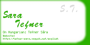 sara tefner business card