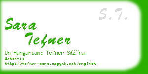 sara tefner business card